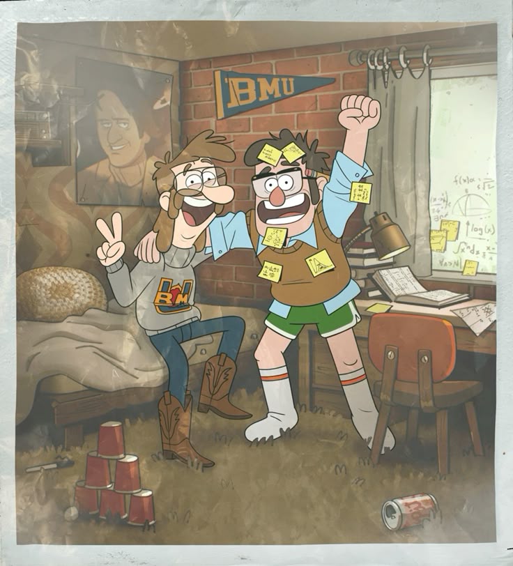 Ford and Fiddleford in college